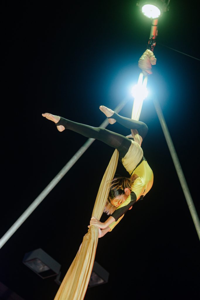 Aerial performance at Sky Garden