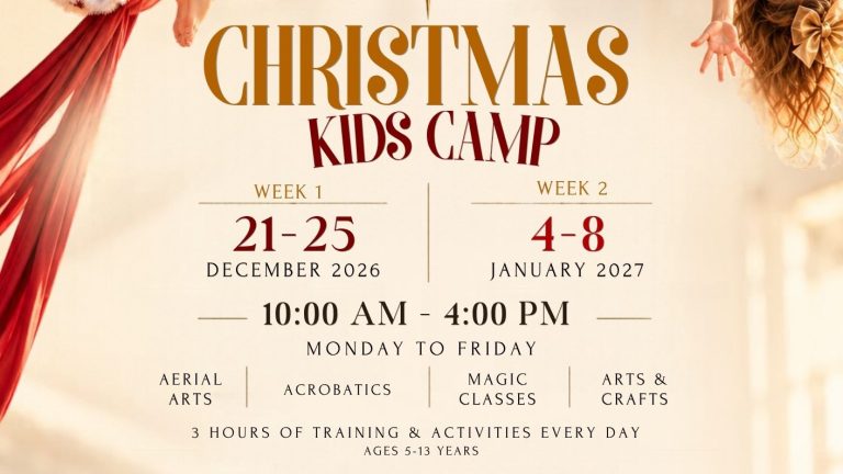 Christmas Kids Camp, 21–25 December 2026 and 4–8 January 2027